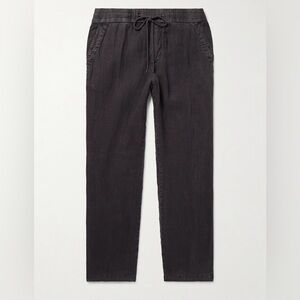 James Perse Ribbed Twill Drawstring Pants in Washed Black 32